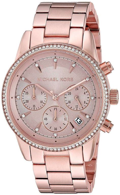 michael kors montre femme doré prix|michael kors diamond watch women's.